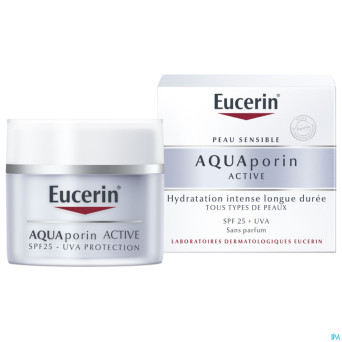 Eucerin aquaporin active soin hydra ip25+uva  50ml