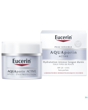 Eucerin aquaporin active soin hydra ip25+uva  50ml