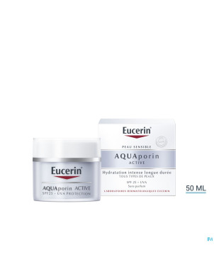 Eucerin aquaporin active soin hydra ip25+uva  50ml