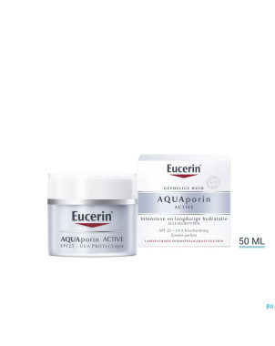 Eucerin aquaporin active soin hydra ip25+uva  50ml