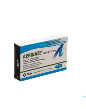 Aerinaze 2,5mg/120mg comp a liberation modifee 10