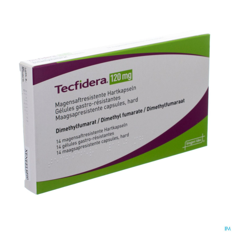 Tecfidera 120mg gastro resist caps  14