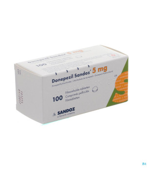 Donepezil sandoz  5,0 mg comp pell 100 x  5,0 mg
