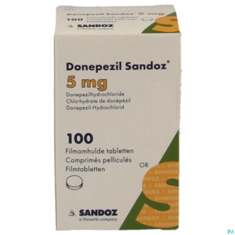 Donepezil sandoz  5,0 mg comp pell 100 x  5,0 mg