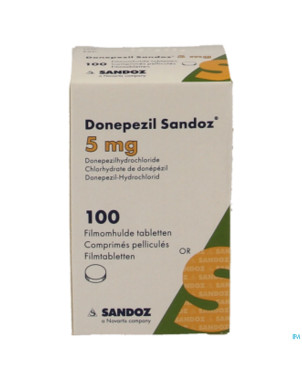 Donepezil sandoz  5,0 mg comp pell 100 x  5,0 mg