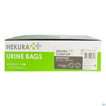 Hekura comf poche urine 500ml 50cm+robinet 10