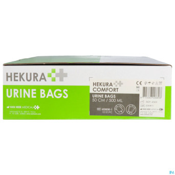 Hekura comf poche urine 500ml 50cm+robinet 10