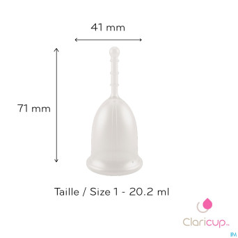 Claricup coupelle menstruelle taille 1