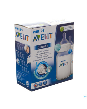 Avent biberon classic+ pp duo 2x260ml