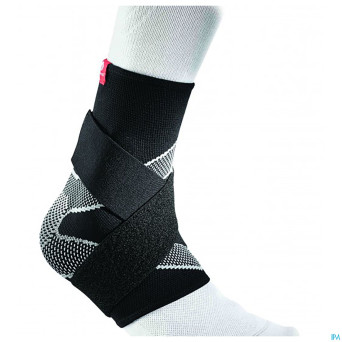 Mcdavid ankle sleeve 4way elast.gel+strap black  m