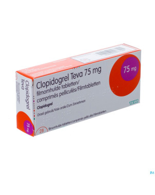 Clopidogrel teva 75mg comp pell  28x75mg