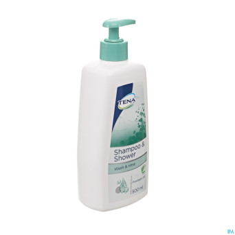 Tena shampoo & shower nf 500ml 1207