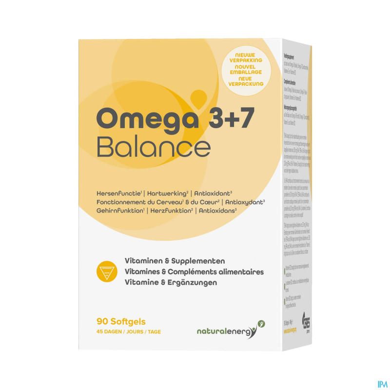 Natural energy  - omega 3+7 balance   caps 90