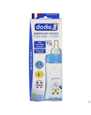 Dodie biberon initiation+ bleu 270ml