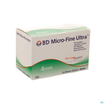 Bd microfine ultra aig. stylo 4mm 32g easyflow 100