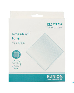 L-mesitran tulle 10x10cm 10