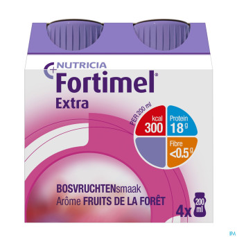 Fortimel extra fruits foret nf4x200ml rempl2505006