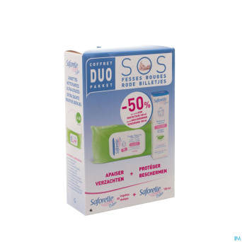 Saforelle bb sos change duo lingettes +soin change