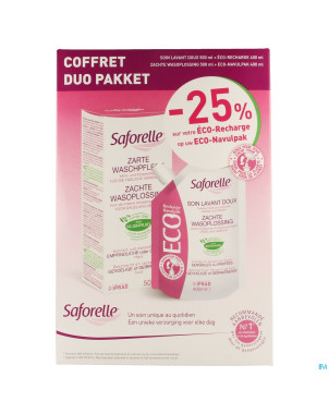 Saforelle duo soin lavant doux500ml+ecocharge400ml