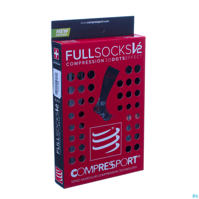 Compressport full socks black 1m