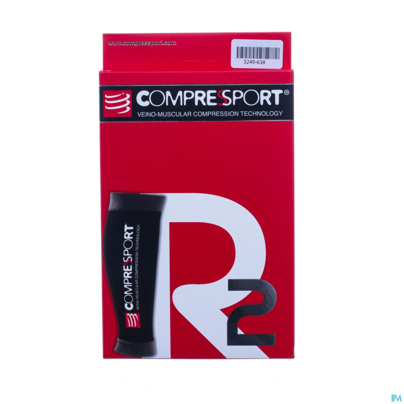 Compressport calf r2 black t5