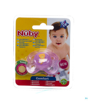 Nuby c sucette pp silicone mini brite ovale   0-6m
