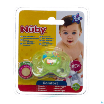 Nuby c sucette pp silicone mini brite ovale   0-6m