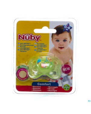 Nuby c sucette pp silicone mini brite ovale   0-6m