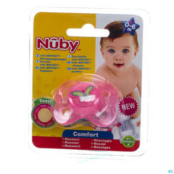Nuby c sucette pp silicone mini brite ovale   0-6m