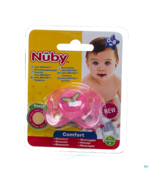 Nuby c sucette pp silicone mini brite ovale   0-6m