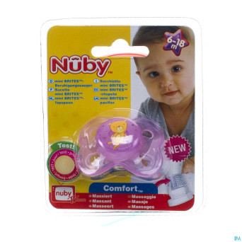 Nuby c sucette pp silicone mini brite ovale  6-18m