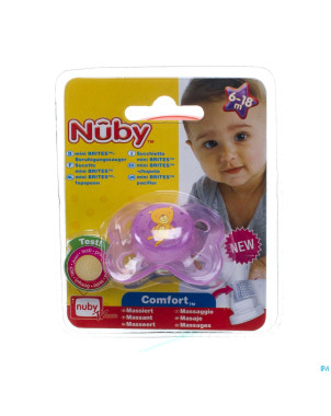 Nuby c sucette pp silicone mini brite ovale  6-18m