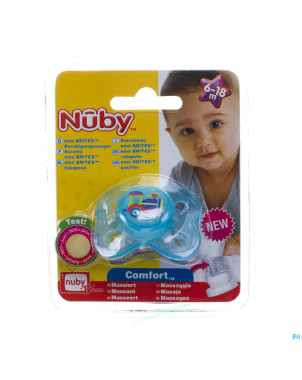 Nuby c sucette pp silicone mini brite ovale  6-18m