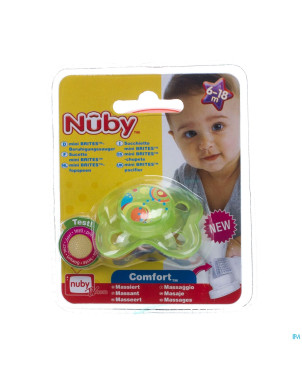 Nuby c sucette pp silicone mini brite ovale  6-18m