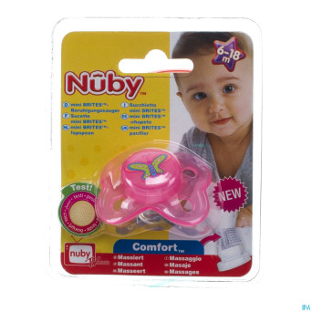 Nuby c sucette pp silicone mini brite ovale  6-18m