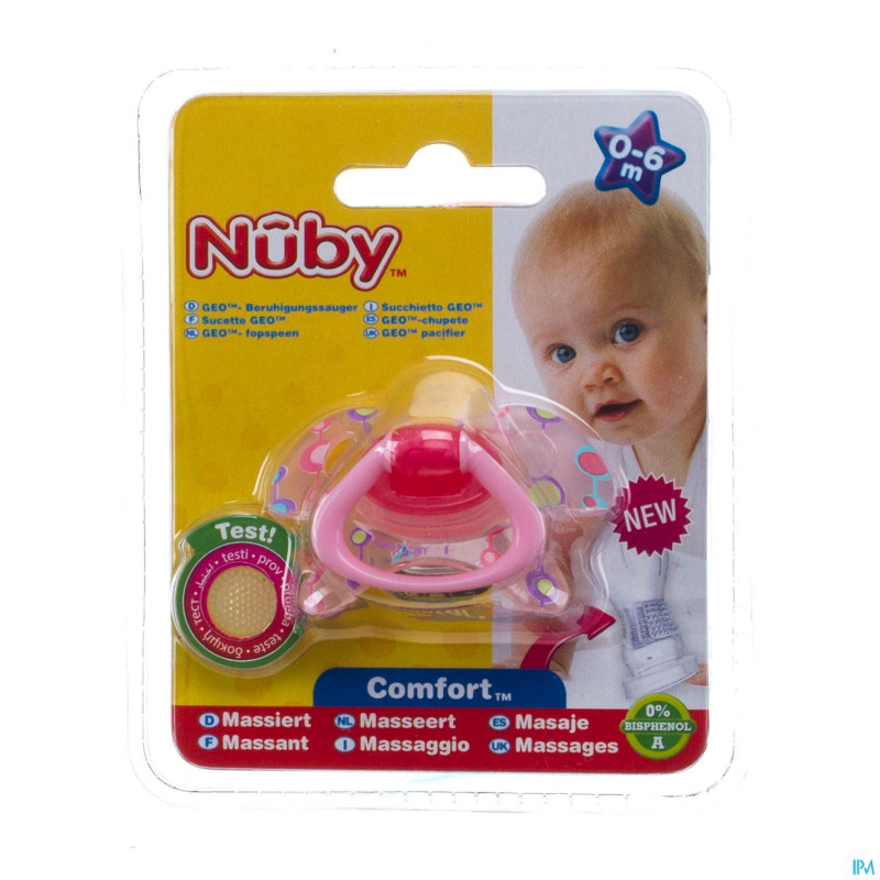 Nuby c sucette pp silicone geo ortho  0-6m