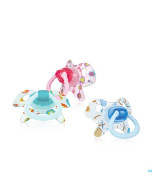 Nuby c sucette pp silicone geo ortho  0-6m