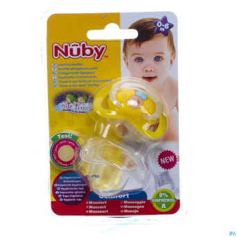 Nuby c sucette polyprop. ortho lumineuse 0-6m