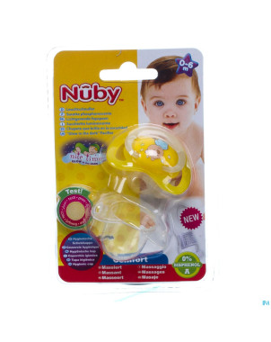 Nuby c sucette polyprop. ortho lumineuse 0-6m