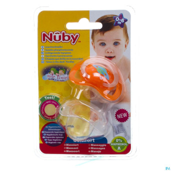 Nuby c sucette polyprop. ortho lumineuse 0-6m