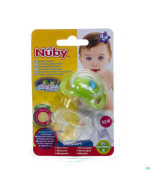Nuby c sucette polyprop. ortho lumineuse 0-6m