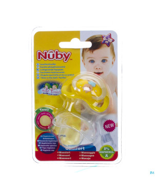 Nuby c sucette polyprop. ortho lumineuse 6-18m