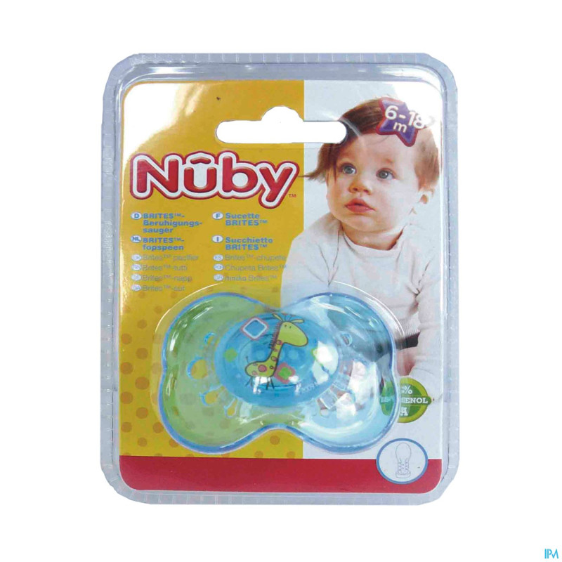 Nuby c sucette pp silicone brite ovale  6-18m