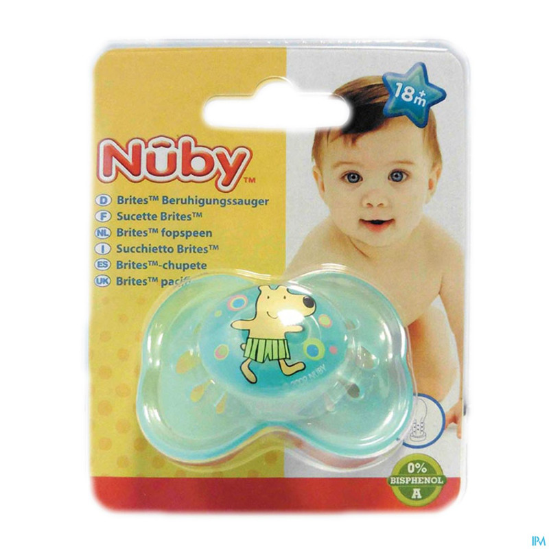 Nuby c sucette pp silicone brite ovale  +18m