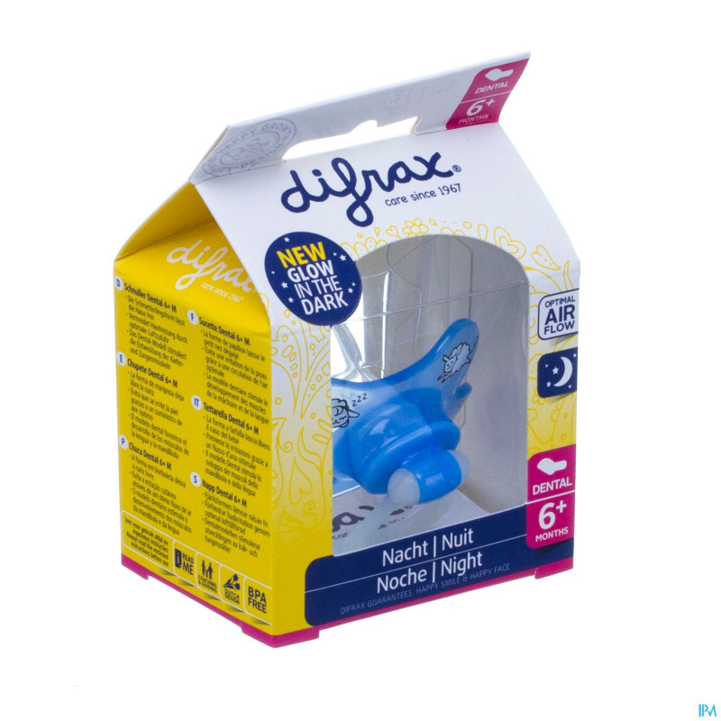 Difrax sucette dental +6m nuit