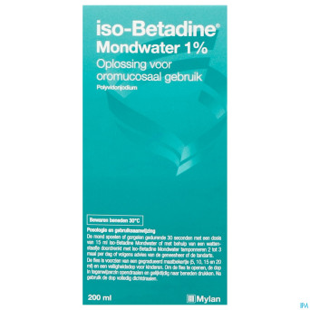Iso betadine 1% nf sol bucc 200ml  ready to use