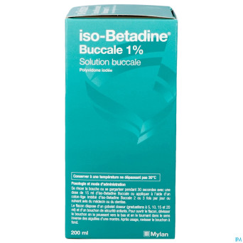 Iso betadine 1% nf sol bucc 200ml  ready to use