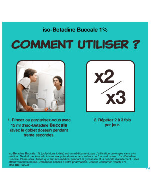 Iso betadine 1% nf sol bucc 200ml  ready to use
