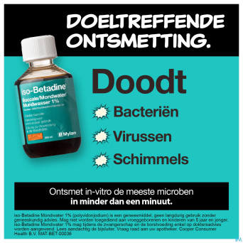 Iso betadine 1% nf sol bucc 200ml  ready to use