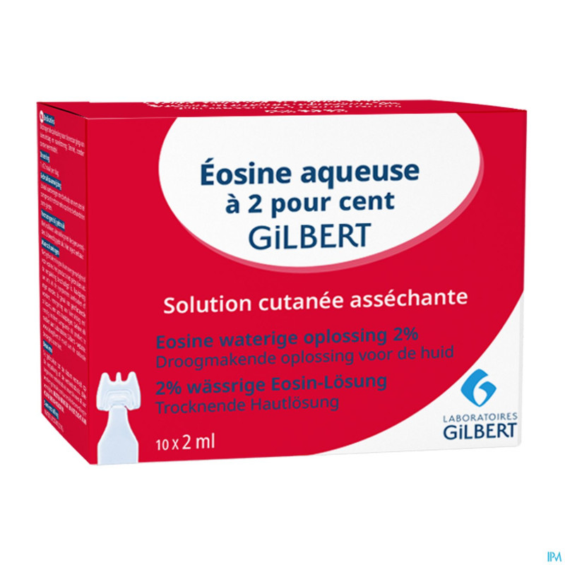 Gilbert eosine aqueuse sol 2% sterile 10x2ml